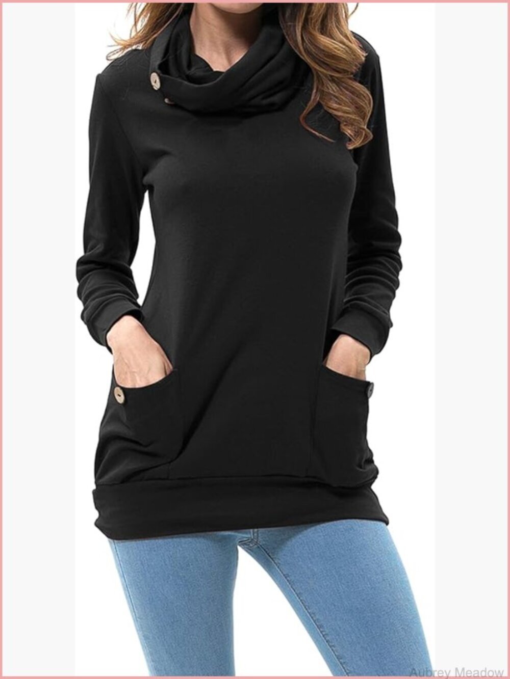 Oversized Long Sleeve Split Tunic Sweatshirt